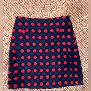 Women’s Boden cotton navy/red miniskirt, size 4